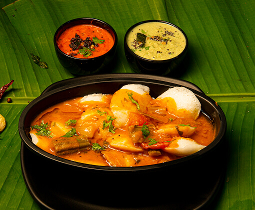 Ghee sambar Buttun idli